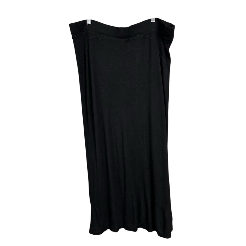 Heather Women's Size M Black Long Maxi Stretch Knit Pull-On Elastic Waist Skirt